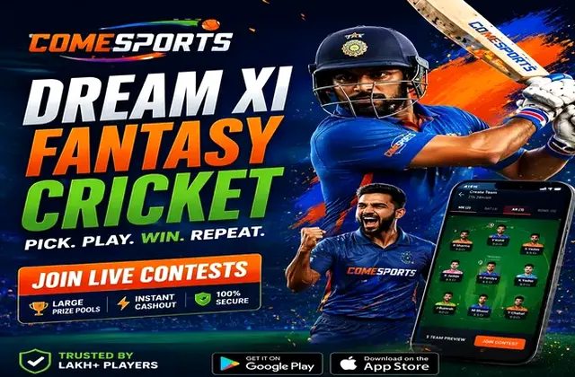 Come (Come Com) fantasy cricket & matchday visual 1